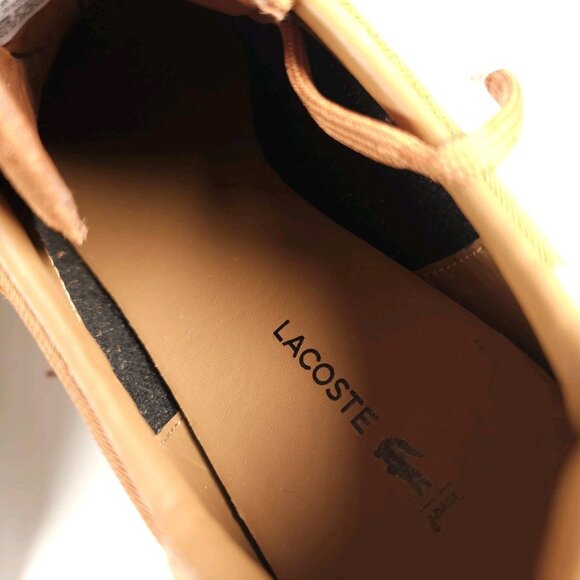 Lacoste Men's Angular 222-4 Sneakers Low-Top Shoes Brown/Off White Size US 9 - Picture 9 of 11